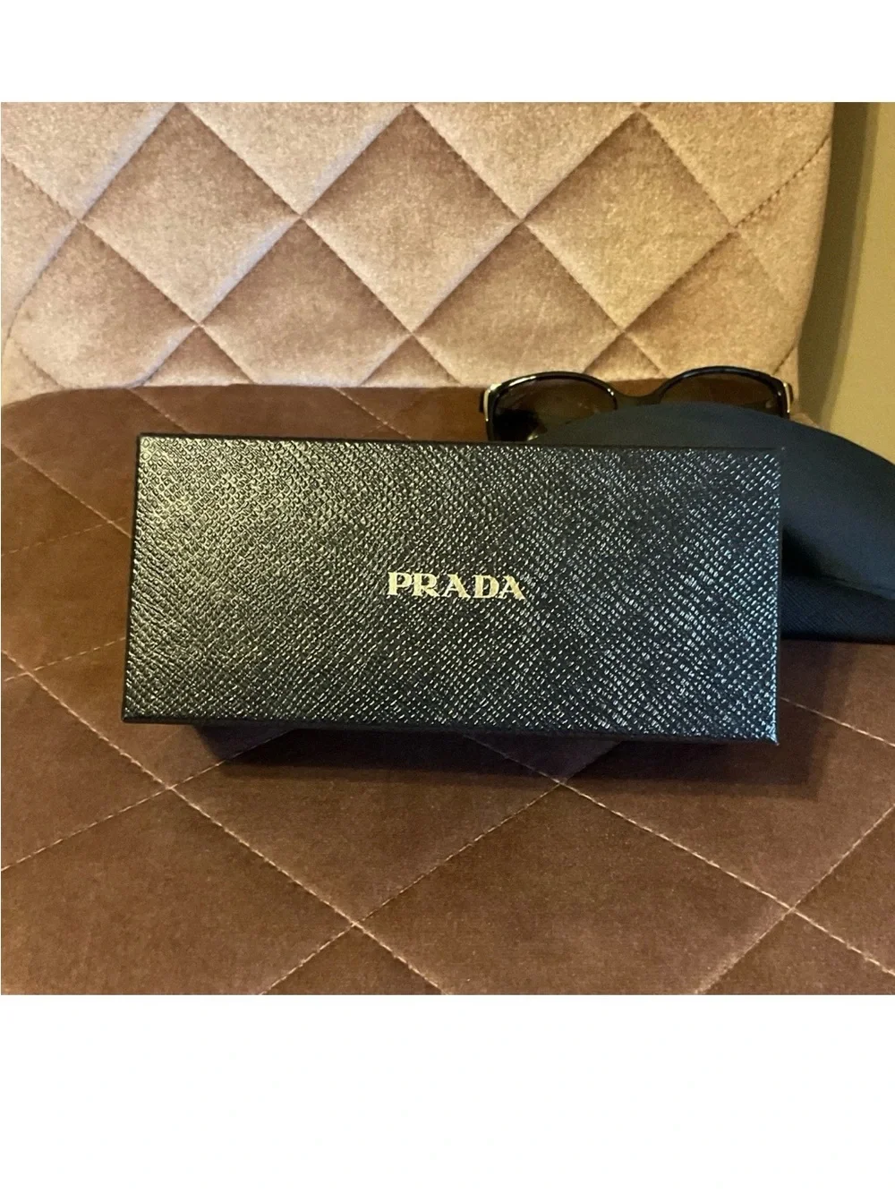 Prada Black Frame Sunglasses with Brown Gradient Lenses